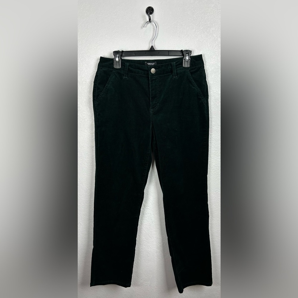 Jones New York Women’s Dark Green Corduroy Pants Sz 10 Career Office Wear Winter